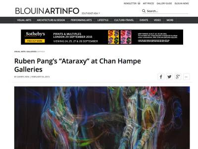 Ruben Pang’s “Ataraxy” at Chan Hampe Galleries